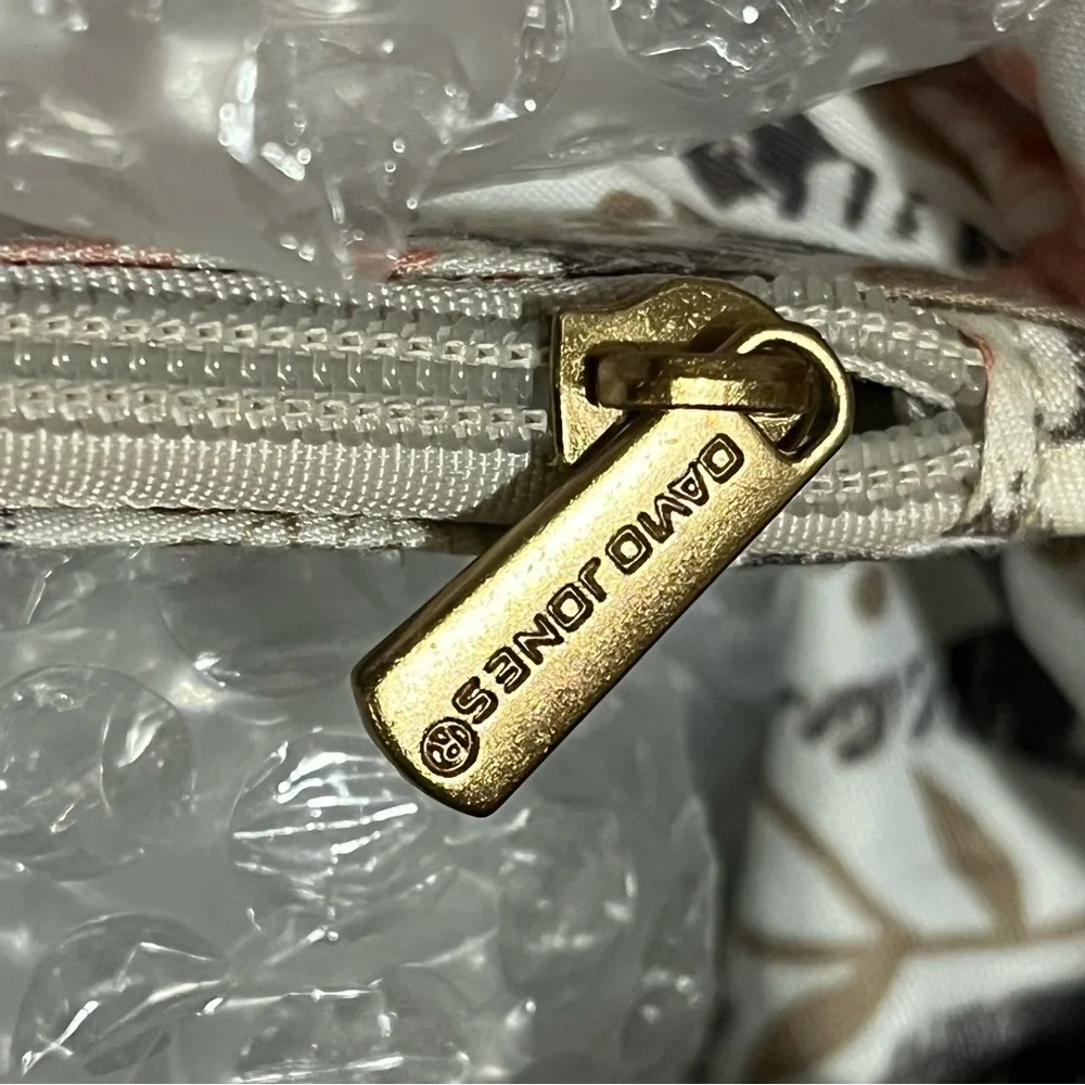 David Jones Paris Yellow and Cream Women's Bag